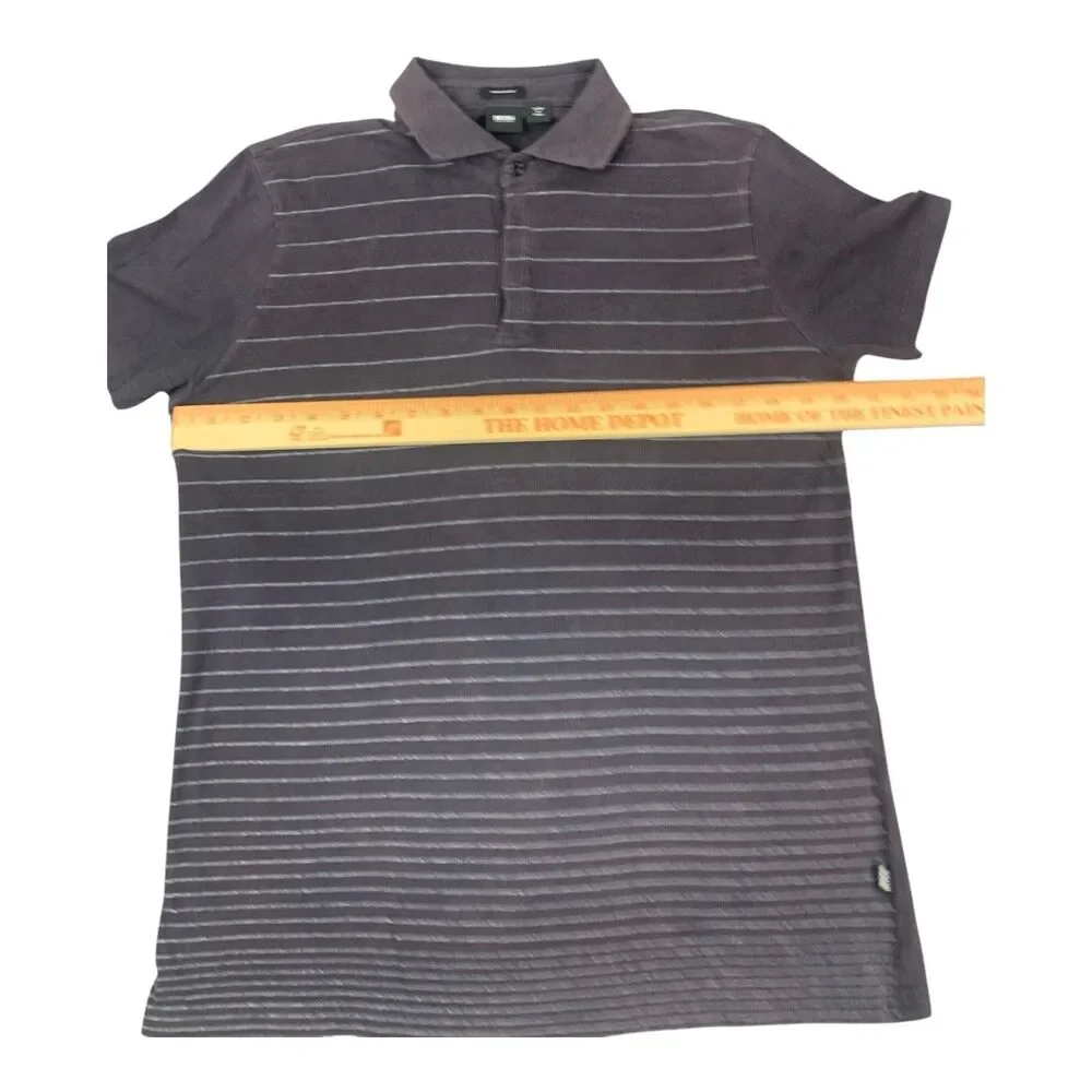Hugo Boss Men’s Polo Shirt Purple Striped Regular Fit Size Small